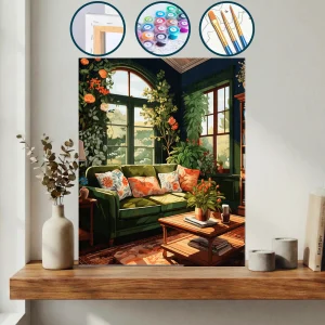 Kanepeli Ve Sehpalı Oturma Odası — Sayılarla Boyama Seti