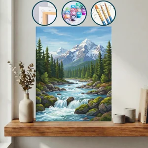 Ormanın İçinden Akan Nehir — Sayılarla Boyama Seti