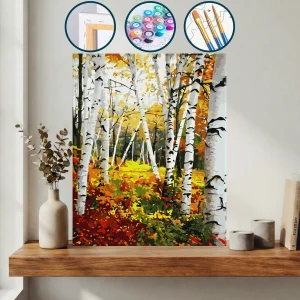 Bol Ağaçlı Bir Orman — Sayılarla Boyama Seti