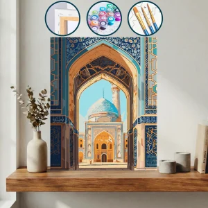 Mavi Kubbeli Çinili Cami — Sayılarla Boyama Seti