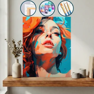 Kafasında Şapkalı Bir Kadın — Sayılarla Boyama Seti