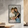Bir Resimde Yan Yana Duran İki Kadın — Kanvas Tablo