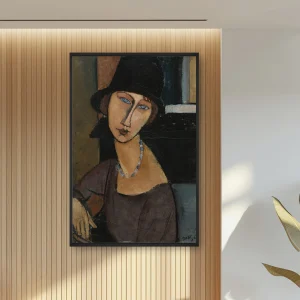 Şapkalı Jeanne Hébuterne, Amedeo Modigliani — Kanvas Tablo