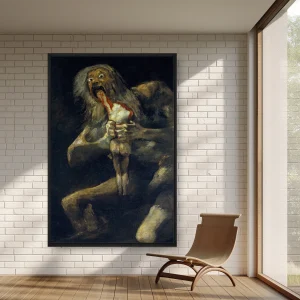 Oğlunu Yiyen Satürn, Francisco Goya — Kanvas Tablo