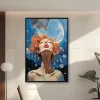 Yağmurda Kızıl Saçlı Bir Kadın — Kanvas Tablo