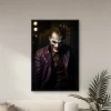 Batman The Kara Şövalye Joker Mor Deri Ceket Cosplaying — Kanvas Tablo