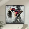 Birlikte Dans Eden Bir Erkek Ve Bir Kadın — Kanvas Tablo