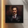 Takım Elbise Ve Kravatta Bir Adam — Kanvas Tablo