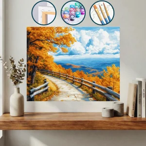 Yol Kenarında Ahşap Çit — Sayılarla Boyama Seti