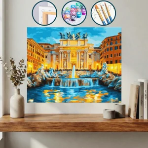 Bir Binanın Önündeki Çeşme — Sayılarla Boyama Seti