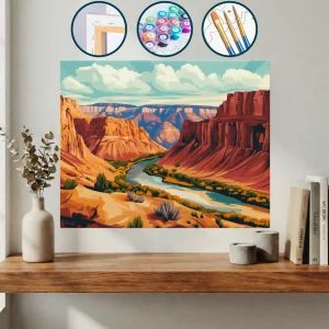 İçinden Nehir Geçen Bir Kanyon — Sayılarla Boyama Seti