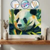 Çimlerde Oturan Ayı Panda — Sayılarla Boyama Seti