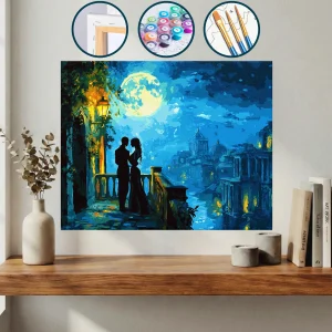 Geceleri Köprüde Duran Bir Çift — Sayılarla Boyama Seti