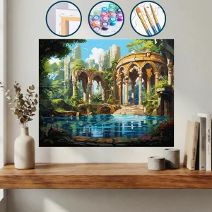 Gölün Ortasında Bir Bina — Sayılarla Boyama Seti