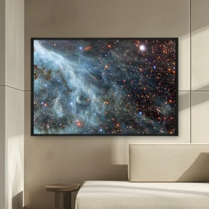 Gökyüzünde Bir Binanın Yanında Çok Büyük Bir Bulut — Kanvas Tablo