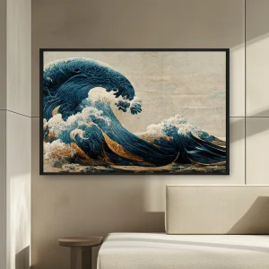 Okyanusta Büyük Bir Dalga — Kanvas Tablo