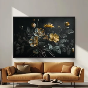 Vazoda Bir Sürü Çiçek Tablosu — Kanvas Tablo