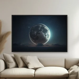 Gökyüzünde Çok Büyük Bir Ay — Kanvas Tablo