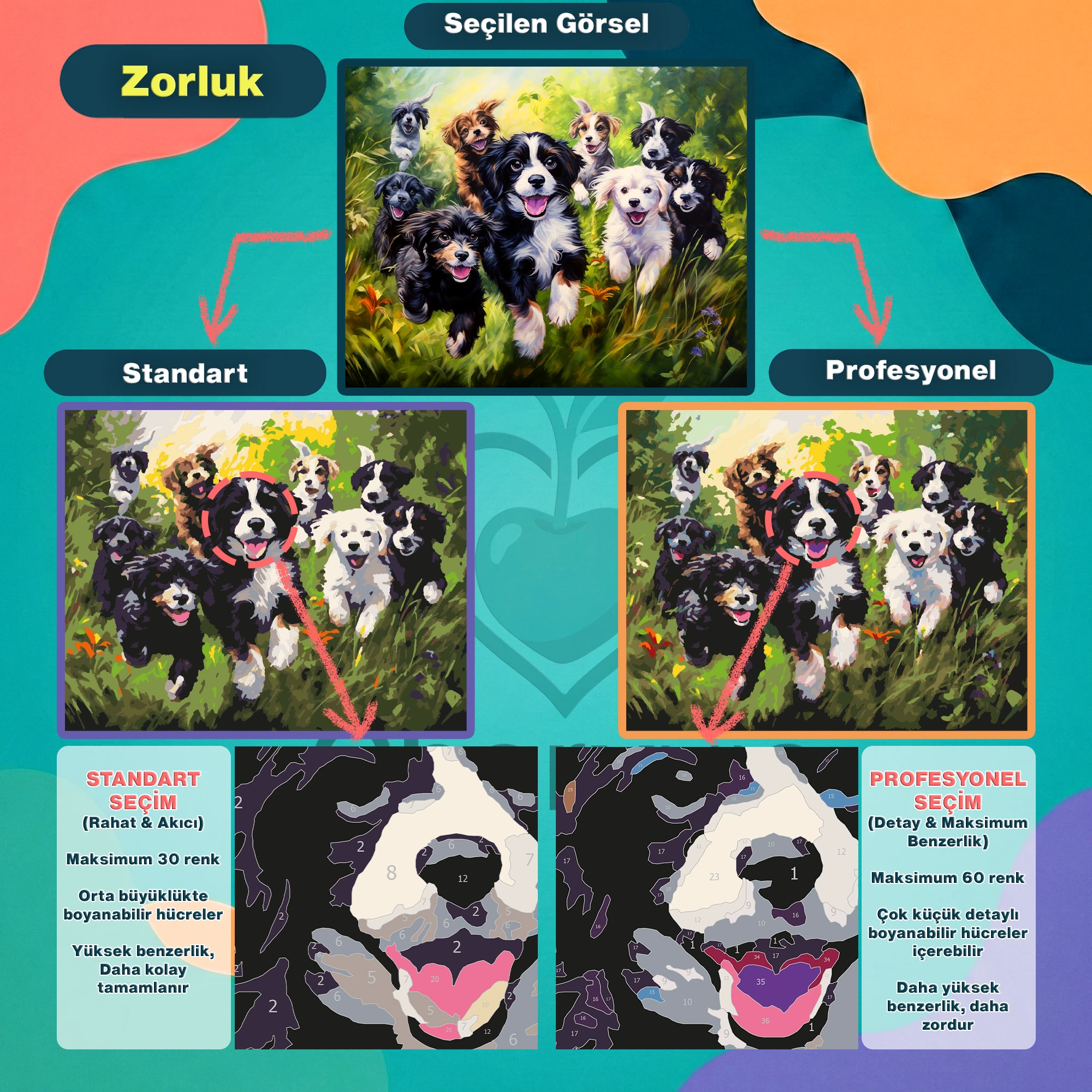 Ormanda Yol — Sayılarla Boyama Seti - Görsel 4